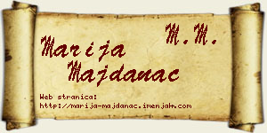 Marija Majdanac vizit kartica